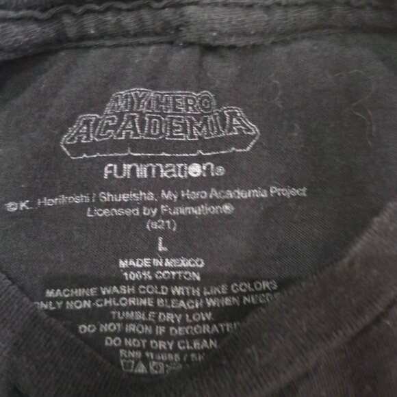 My Hero Academia Character Graphic Tee Shirt Size L Funimation Cotton Unisex - Picture 4 of 4